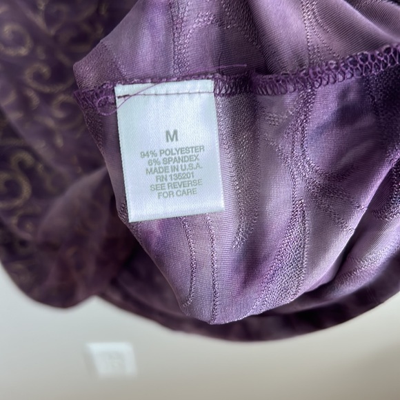 Sleeveless dressy top by DressBarn. Size M. Gold & purple. - Picture 6 of 6